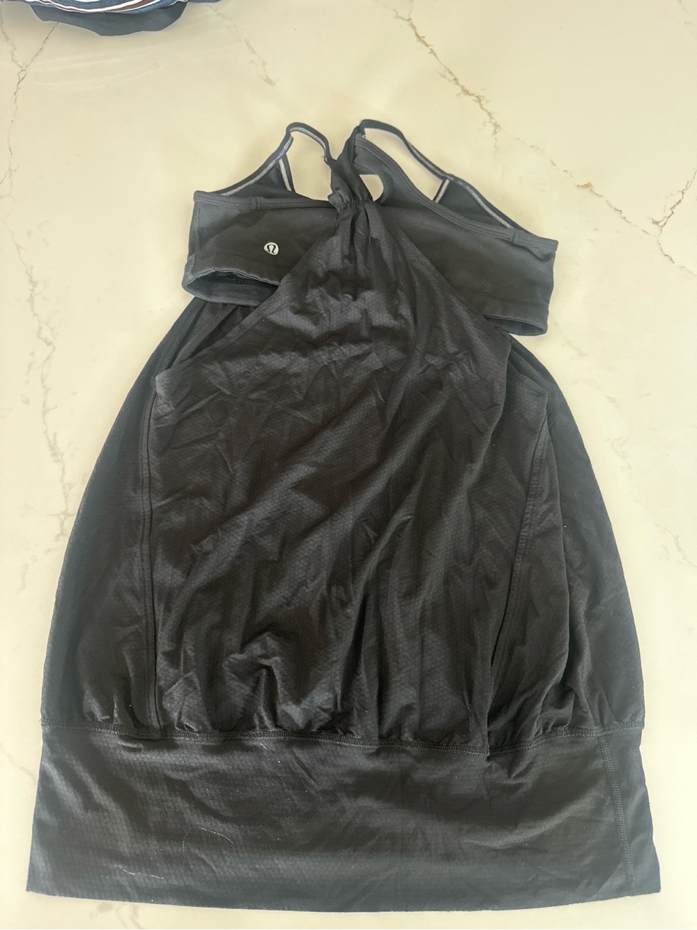 lululemon athletica Black Backless Athletic Tank Dress